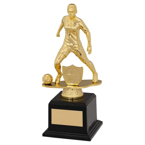 Gold/Black Plastic Female Football Figure On Filled Base (1In Cen) - 8In Thumbnail