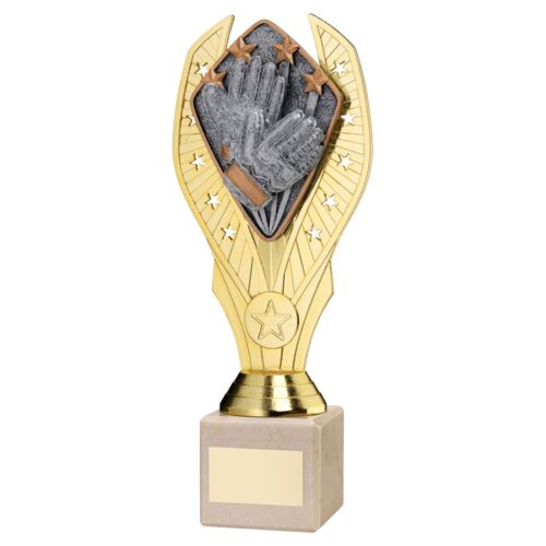 Gold Plastic Holder + Goalkeeper Disc On Cream Marble Trophy (1In Cen) - 8.25In Thumbnail