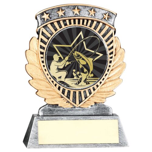 Pew/Gold 5 Star Holder With Vinyl Angling Insert & Plate - 4.5In Thumbnail