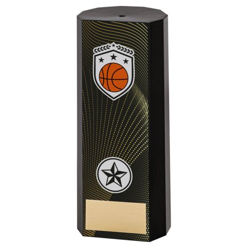 Black Plastic Filled Column Basketball (1In Cen) - 6In Thumbnail