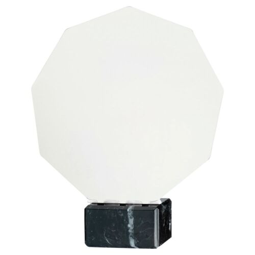 White Sublimation Plaque On Black Marble Base - 7In Thumbnail