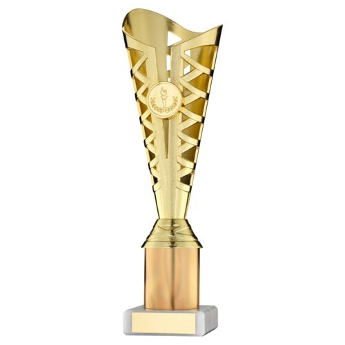 Gold Plastic Titan Cup Assembled On Marble (1In Cen) - 9.75In Thumbnail