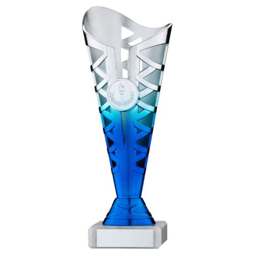 Silver/Blue Plastic Titan Cup Assembled On Marble (1In Cen) - 8.75In Thumbnail