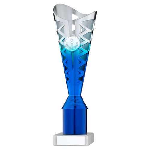 Silver/Blue Plastic Titan Cup Assembled On Marble (1In Cen) - 11.75In Thumbnail