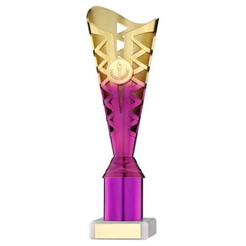 Gold/Purple Plastic Titan Cup Assembled On Marble (1In Cen) - 10.75In Thumbnail