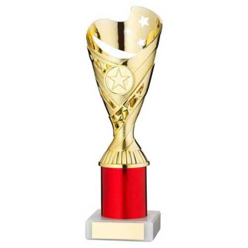 Gold/Red Plastic Sabre Cup Assembled On Marble (1In Cen) - 11In Thumbnail