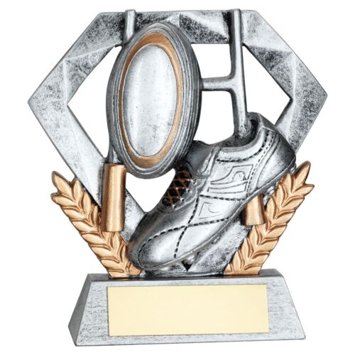 Pew/Gold Rugby Mini Diamond With Plate - 4In Thumbnail