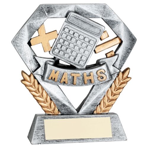 Pew/Gold Maths Mini Diamond With Plate - 4In Thumbnail