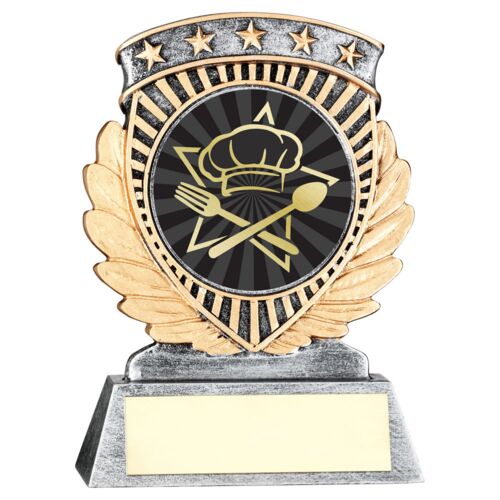 Pew/Gold 5 Star Holder With Vinyl Cooking Insert & Plate - 3.75In Thumbnail