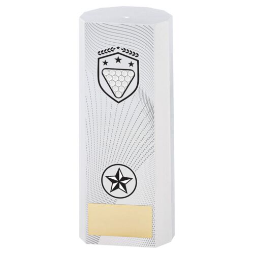 White Plastic Filled Column Pool/Snooker (1In Cen) - 7In Thumbnail