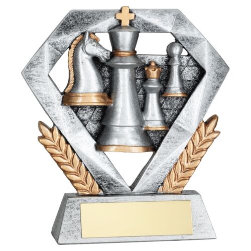 Pew/Gold Chess Mini Diamond With Plate - 4In Thumbnail