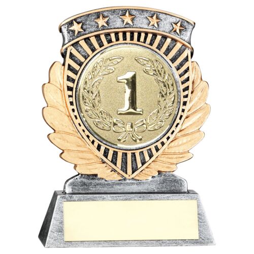 Pewter/Gold 5 Star Holder With Plate (2In Cen) - 4.5In Thumbnail