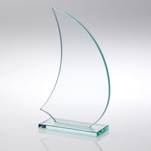 Jade Glass Sail Plaque (6MM Thick) - 6.5In Thumbnail