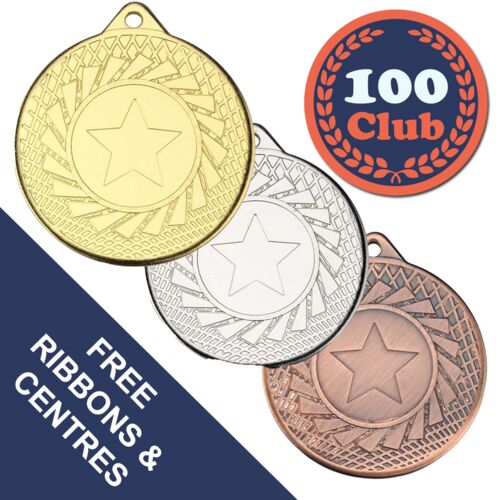 100 Club Blade Medal Thumbnail