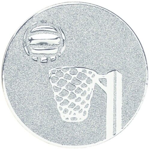 Metal Netball Centre 50Mm - Silver 2" Thumbnail