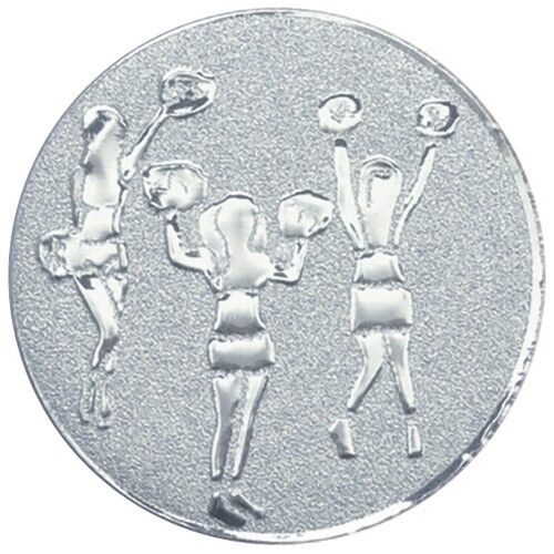 Metal Cheerleader Centre 25Mm - Silver 1" Thumbnail