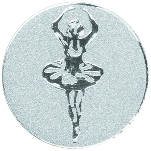 Metal Ballerina Centre 25Mm - Silver 1" Thumbnail