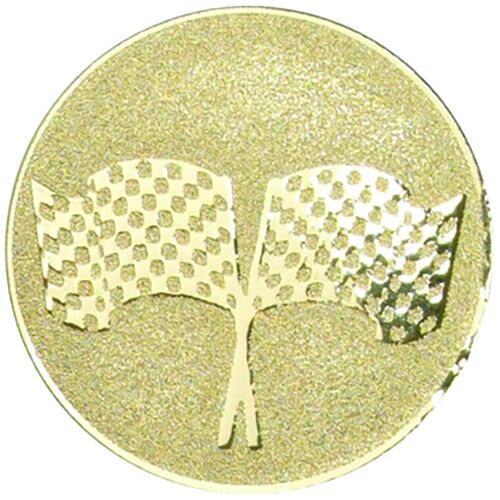 Metal Crossed Flags Centre 25Mm - Gold 1" Thumbnail