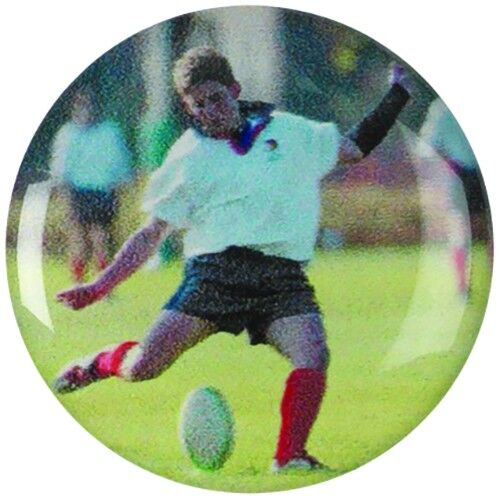 Acrylic Photo Action Centre Rugby Kicker - 1" Thumbnail