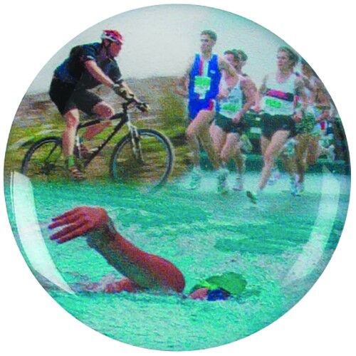 Acrylic Photo Action Centre Triathlon - 1" Thumbnail